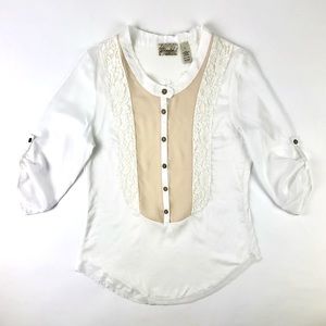 Gimmicks By BKE Buckle Raw Edge Henley Shirt